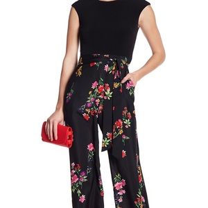 Classy Floral and Black Romper